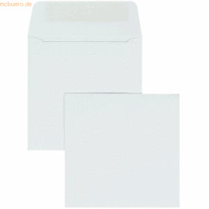 Blanke Briefumschläge 140x140mm 100g/qm gummiert VE=100 Stück weiß