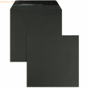 Blanke Briefumschläge 220x220mm 120g/qm gummiert VE=100 Stück schwarz