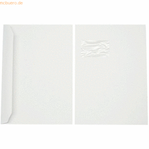 Blanke Kuvertierhüllen C4 100g/qm gummiert Fenster VE=250 Stück weiß