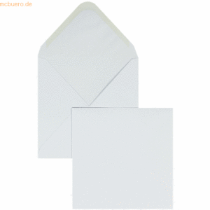 Blanke Briefumschläge 111x111mm 90g/qm gummiert VE=100 Stück weiß