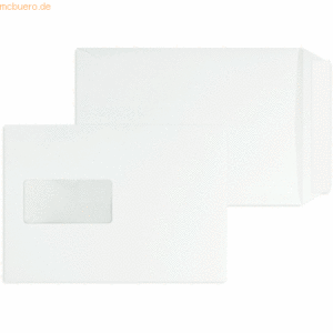 Blanke Versandtaschen C5 90g/qm haftklebend Fenster VE=500 Stück weiß