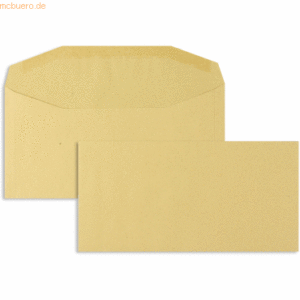 Blanke Kuvertierhüllen 114x235mm 80g/qm gummiert VE=1000 Stück braun