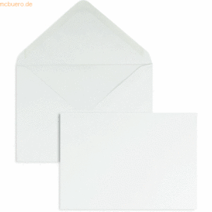 Blanke Briefumschläge 121x171mm 90g/qm gummiert VE=500 Stück weiß