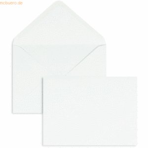 Blanke Briefumschläge 133x185mm 100g/qm gummiert VE=1000 Stück weiß