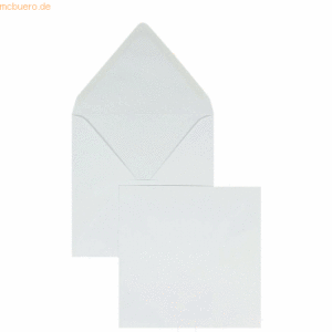 Blanke Briefumschläge 146x146mm 90g/qm gummiert VE=100 Stück weiß