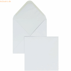 Blanke Briefumschläge 155x155mm 90g/qm gummiert VE=100 Stück weiß