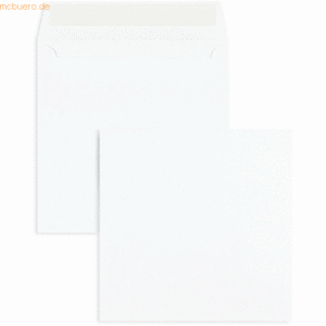 Blanke Briefumschläge 155x155mm 100g/qm haftklebend VE=100 Stück weiß