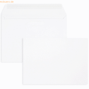Blanke Briefumschläge 155x220mm 100g/qm haftklebend VE=500 Stück weiß
