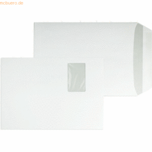 Blanke Versandtaschen C4 100g/qm gummiert Fenster VE=250 Stück weiß
