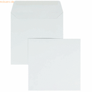 Blanke Briefumschläge 205x205mm 100g/qm gummiert VE=100 Stück weiß