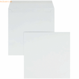 Blanke Briefumschläge 270x270mm 100g/qm haftklebend VE=250 Stück weiß