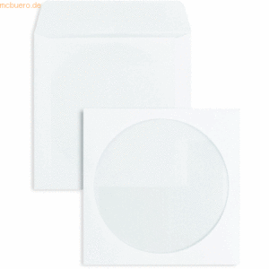 Blanke CD-ROM Versandhülle 124x124mm 90g/qm selbstklebend Fenster VE=2