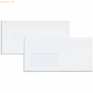 Blanke Briefumschläge DINlang 90g/qm haftklebend Sonderfenster VE=500