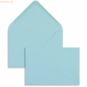 Blanke Briefumschläge C6 100g/qm gummiert VE=100 Stück hellblau