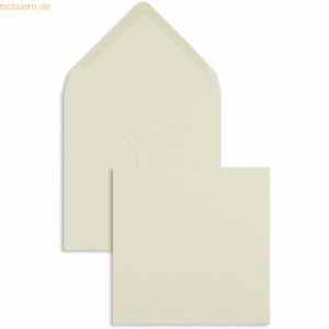 Blanke Briefumschläge 130x130mm 100g/qm gummiert VE=100 Stück creme