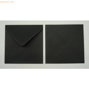 Blanke Briefumschläge 130x130mm 100g/qm gummiert VE=100 Stück schwarz