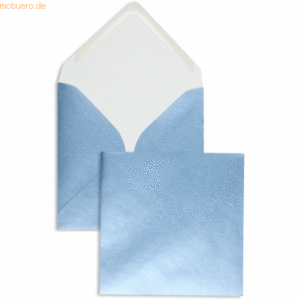 Blanke Briefumschläge 130x130mm 100g/qm gummiert VE=100 Stück eisblau