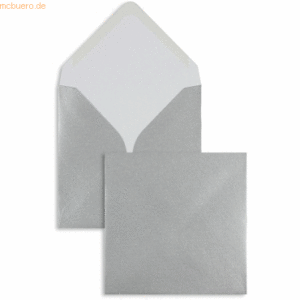 Blanke Briefumschläge 130x130mm 100g/qm gummiert VE=100 Stück silber