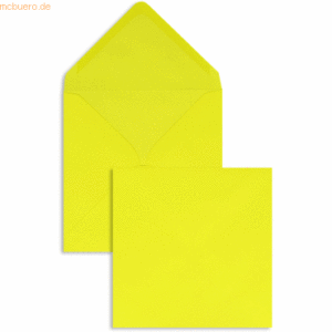 Blanke Briefumschläge 130x130mm 100g/qm gummiert VE=100 Stück gelb