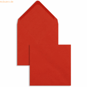 Blanke Briefumschläge 130x130mm 100g/qm gummiert VE=100 Stück rot