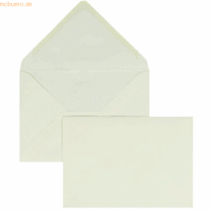 Blanke Briefumschläge 133x184mm 100g/qm gummiert VE=100 Stück ivory