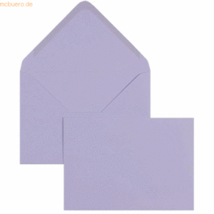 Blanke Briefumschläge 133x184mm 100g/qm gummiert VE=100 Stück lilac