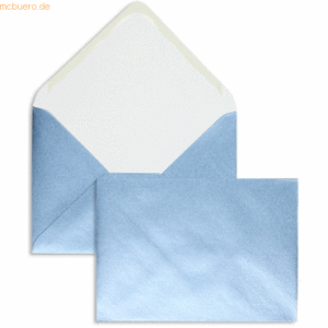 Blanke Briefumschläge 133x184mm 100g/qm gummiert VE=100 Stück eisblau