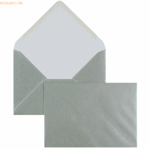 Blanke Briefumschläge 133x184mm 100g/qm gummiert VE=100 Stück silber