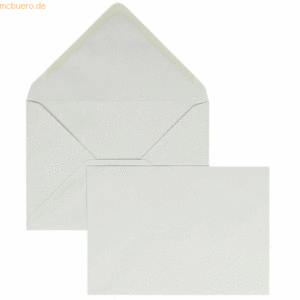 Blanke Briefumschläge 133x184mm 95g/qm gummiert VE=100 Stück weiß
