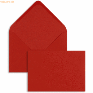 Blanke Briefumschläge 133x184mm 100g/qm gummiert VE=100 Stück rot