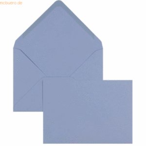 Blanke Briefumschläge 133x184mm 100g/qm gummiert VE=100 Stück blau