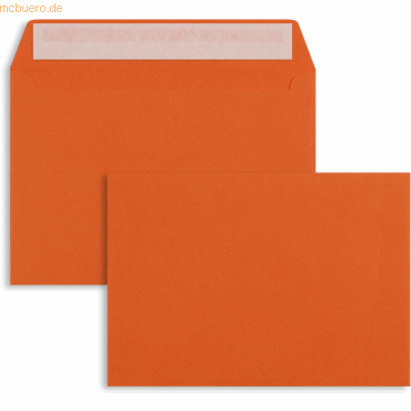 Blanke Briefumschläge C6 100g/qm haftklebend VE=100 Stück orange