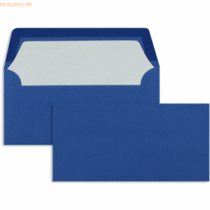 Blanke Briefumschläge DINlang 100g/qm gummiert VE=100 Stück stahlblau
