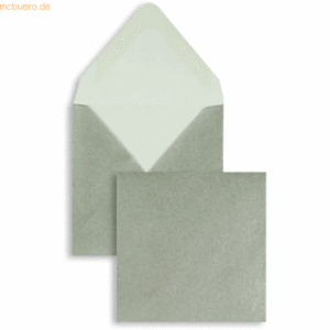 Blanke Briefumschläge 80x80mm 90g/qm gummiert VE=100 Stück silber