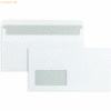 Blanke Briefumschläge 125x235mm 80g/qm selbstklebend Fenster VE=1000 S