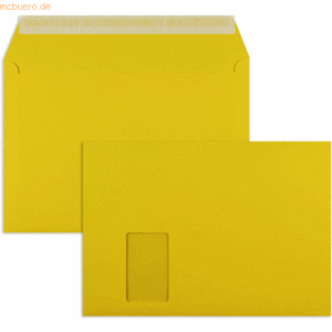 Blanke Briefumschläge C4 120g/qm haftklebend Fenster VE=250 Stück gold