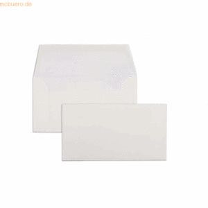 Blanke Briefumschläge 119x220mm 120g/qm gummiert VE=100 Stück weiß