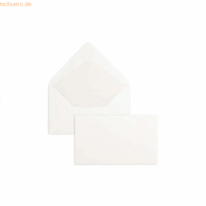 Blanke Briefumschläge 120x202mm 110g/qm gummiert VE=100 Stück weiß