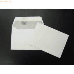 Blanke Briefumschläge 125x176mm (DIN B6) 100g/qm haftklebend VE=500 St