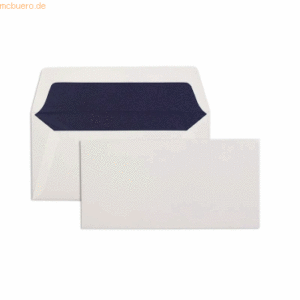 Blanke Briefumschläge DINlang 110g/qm gummiert VE=100 Stück weiß