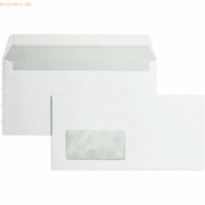 Blanke Briefumschläge DIN C6/5 80g/qm haftklebend Fenster VE=1000 Stüc