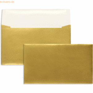 Blanke Briefumschläge 80x138mm 90g/qm gummiert VE=100 Stück gold