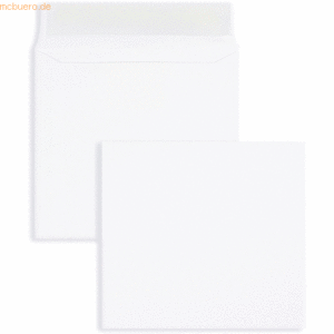 Blanke Briefumschläge 155x170mm 100g/qm haftklebend VE=100 Stück weiß