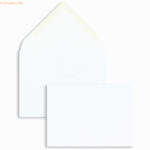Blanke Briefumschläge 81x112mm 80g/qm gummiert VE=100 Stück weiß