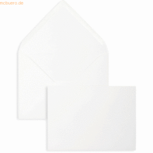 Blanke Briefumschläge 120x165mm 120g/qm gummiert VE=100 Stück weiß