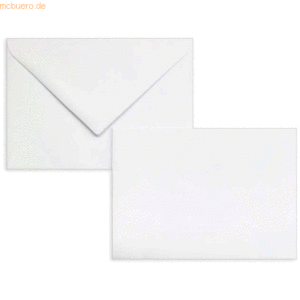 Blanke Briefumschläge 111x157mm 120g/qm gummiert VE=100 Stück hochweiß