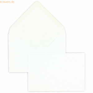 Blanke Briefumschläge 86x128mm 120g/qm gummiert VE=100 Stück weiß