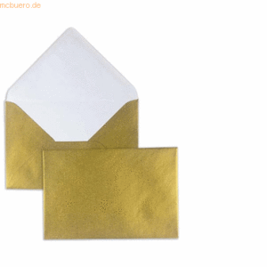 Blanke Briefumschläge 120x178mm 90g/qm gummiert VE=100 Stück gold