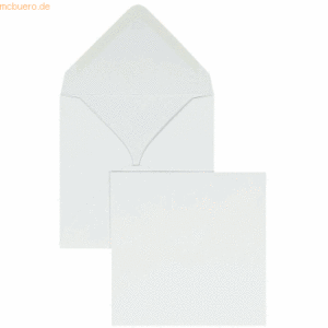 Blanke Briefumschläge 130x130mm 90g/qm gummiert VE=100 Stück weiß