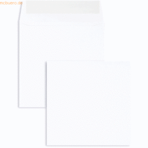 Blanke Briefumschläge 130x130mm 90g/qm haftklebend VE=100 Stück weiß